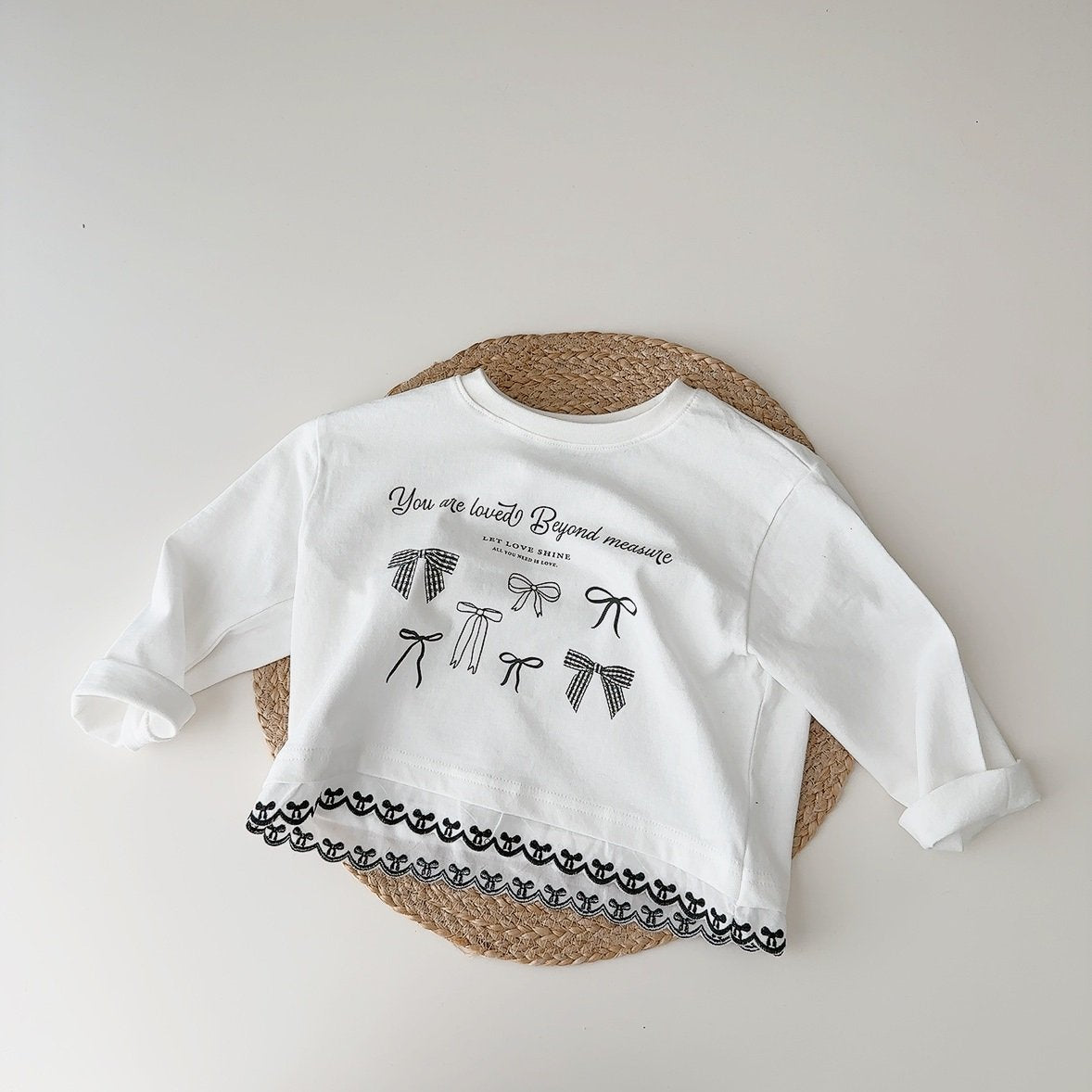Ribbon Hem Lace Tee