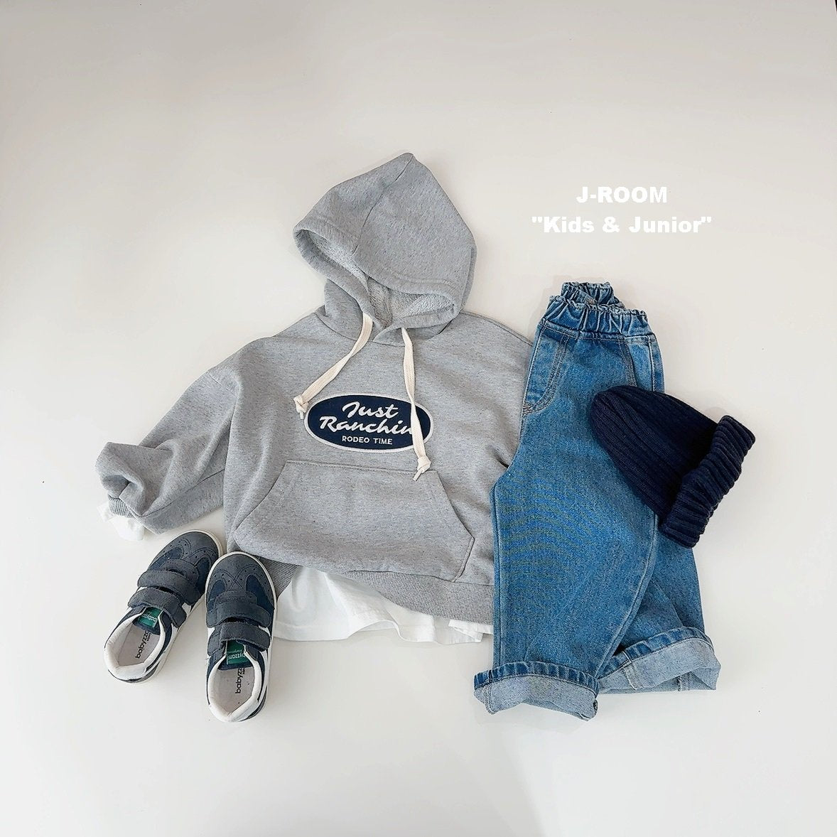 Point Label Wide Denim Pants
