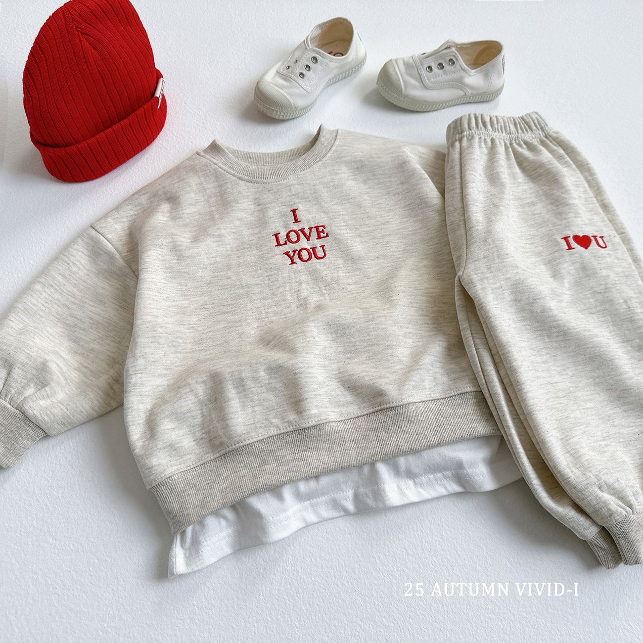 Love Embroidery Set (Top + Bottom)
