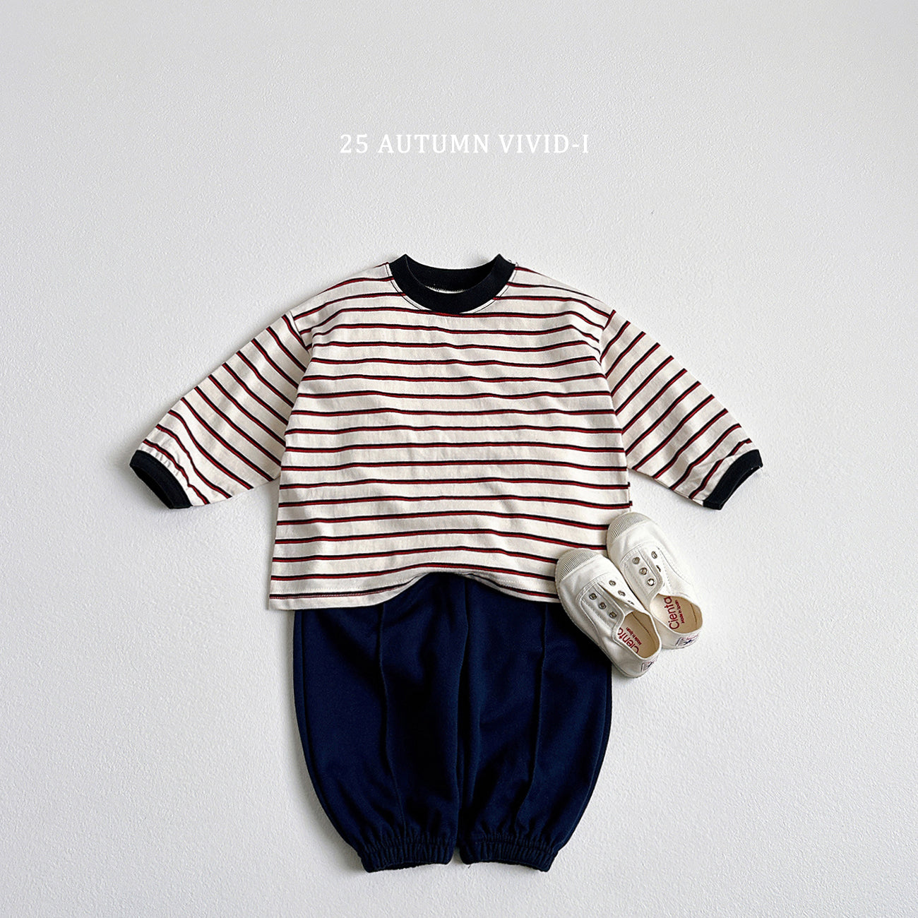 Smile Label Stripe T-shirt