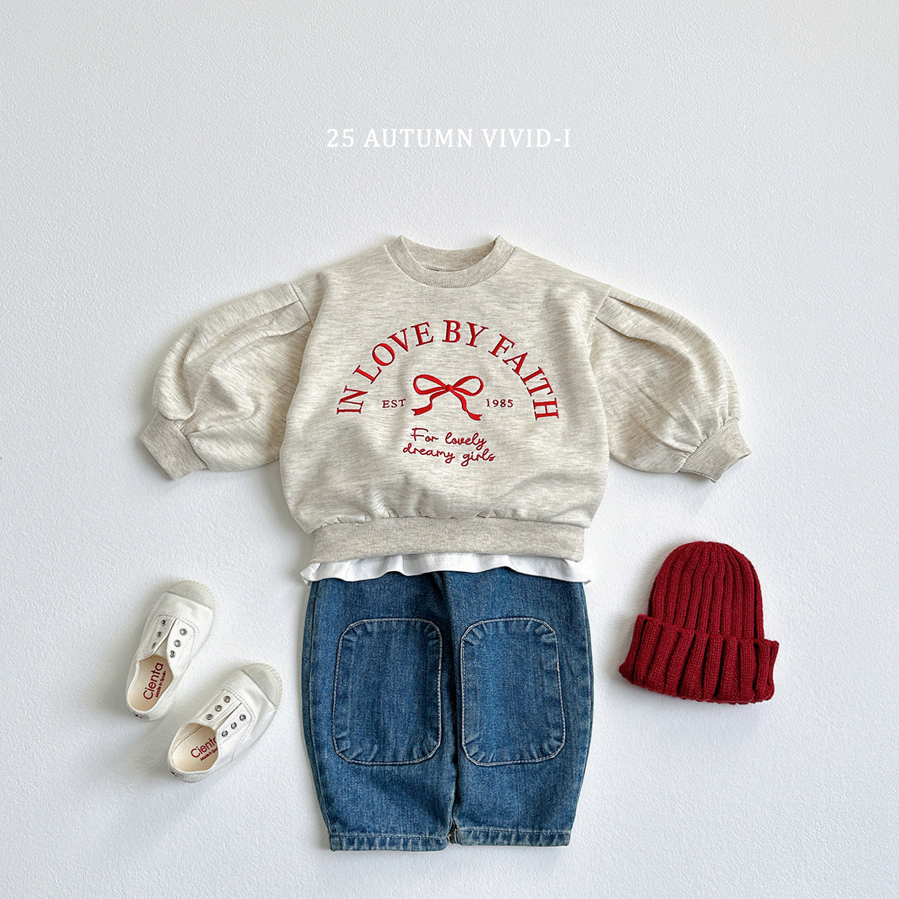Puff Ribbon Sweatshirt