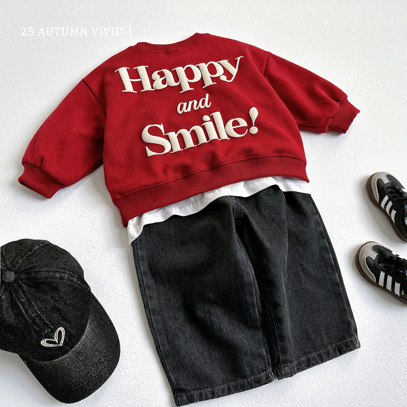 Happy Embossed Sweatshirt