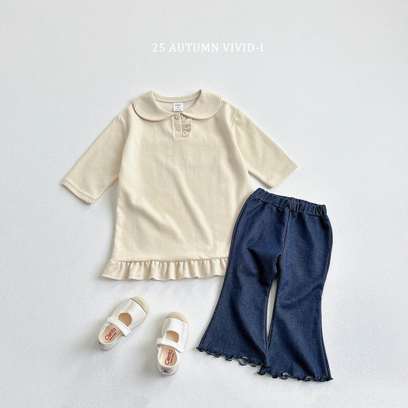 Diagonal Stretch Flared Pants