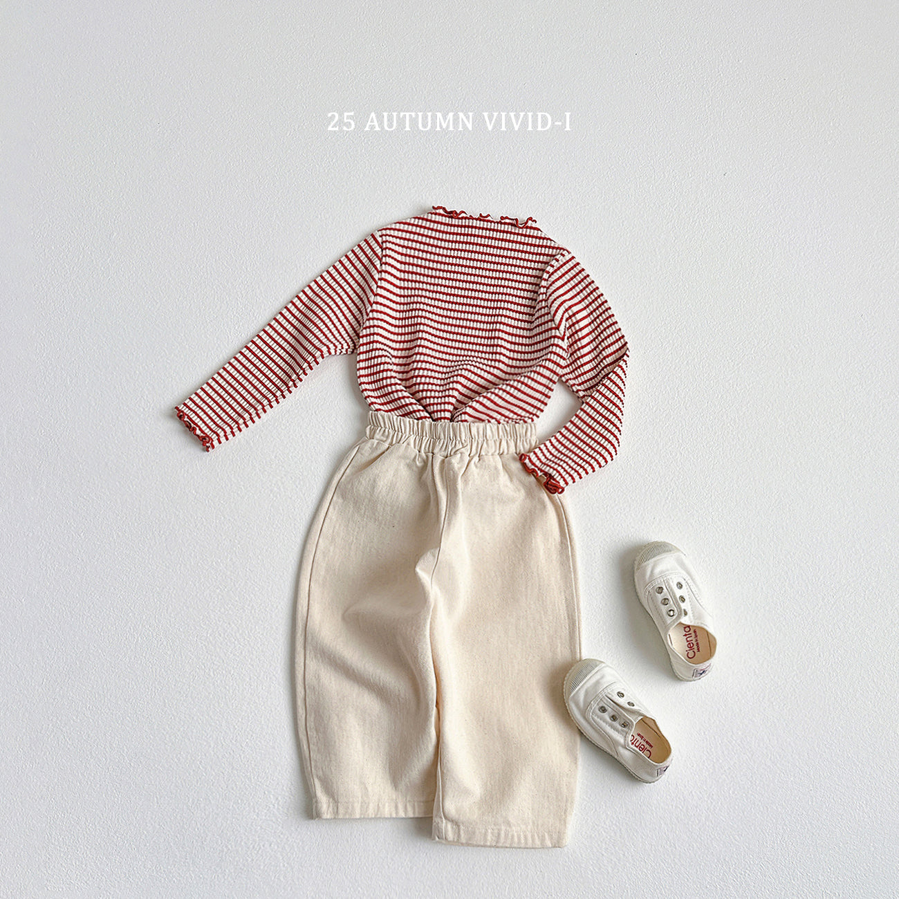 Stripe Ribbed Loose-fit T-shirt