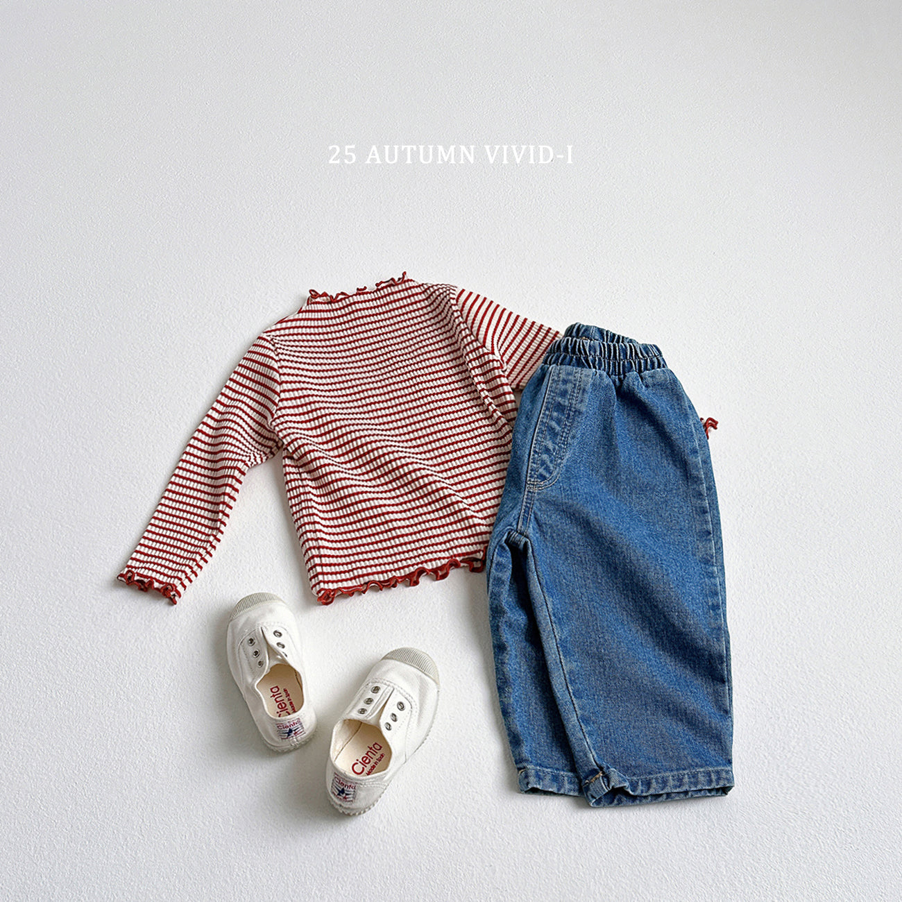 Stripe Ribbed Loose-fit T-shirt