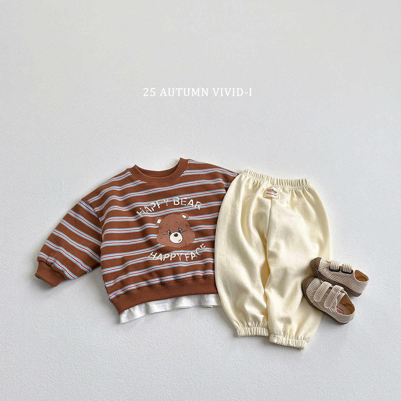 Happy Bear Stripe Sweatshirt