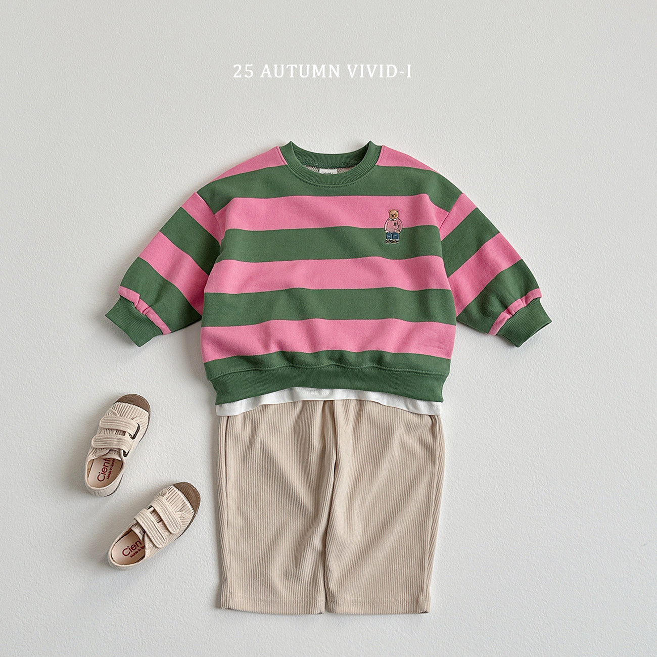 Bold Stripe Bear Sweatshirt
