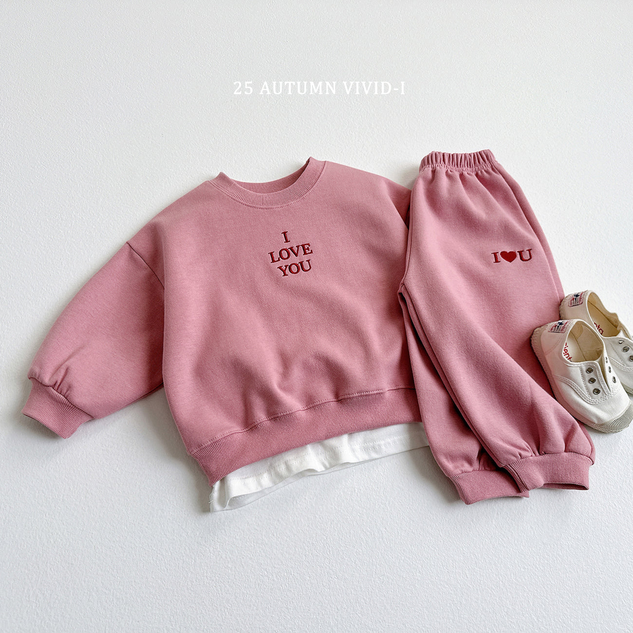 Love Embroidery Set (Top + Bottom)