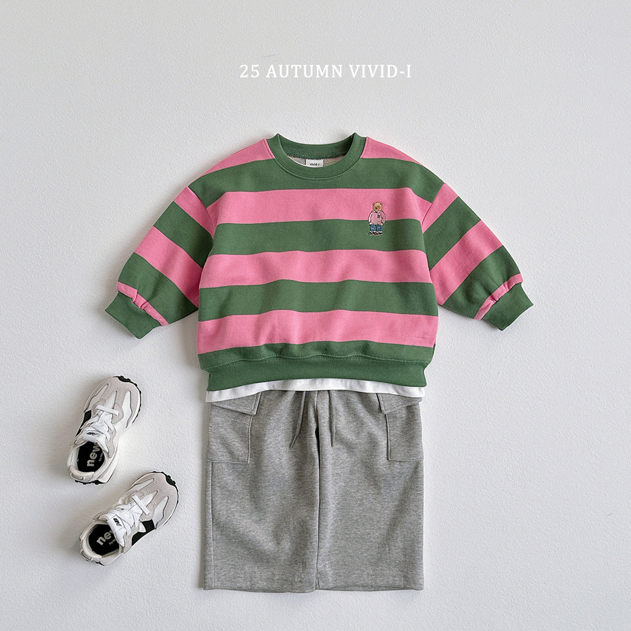 Bold Stripe Bear Sweatshirt