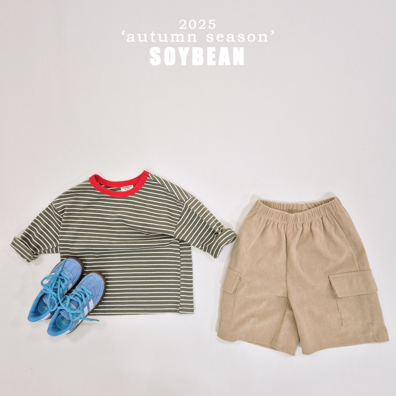 Corduroy Cargo 3/4 Pants