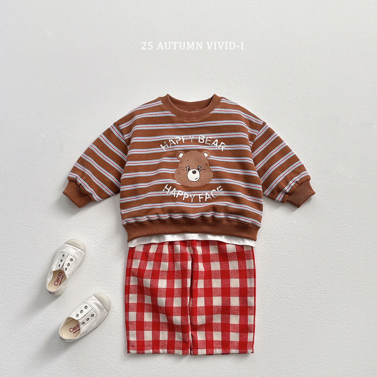 Happy Bear Stripe Sweatshirt