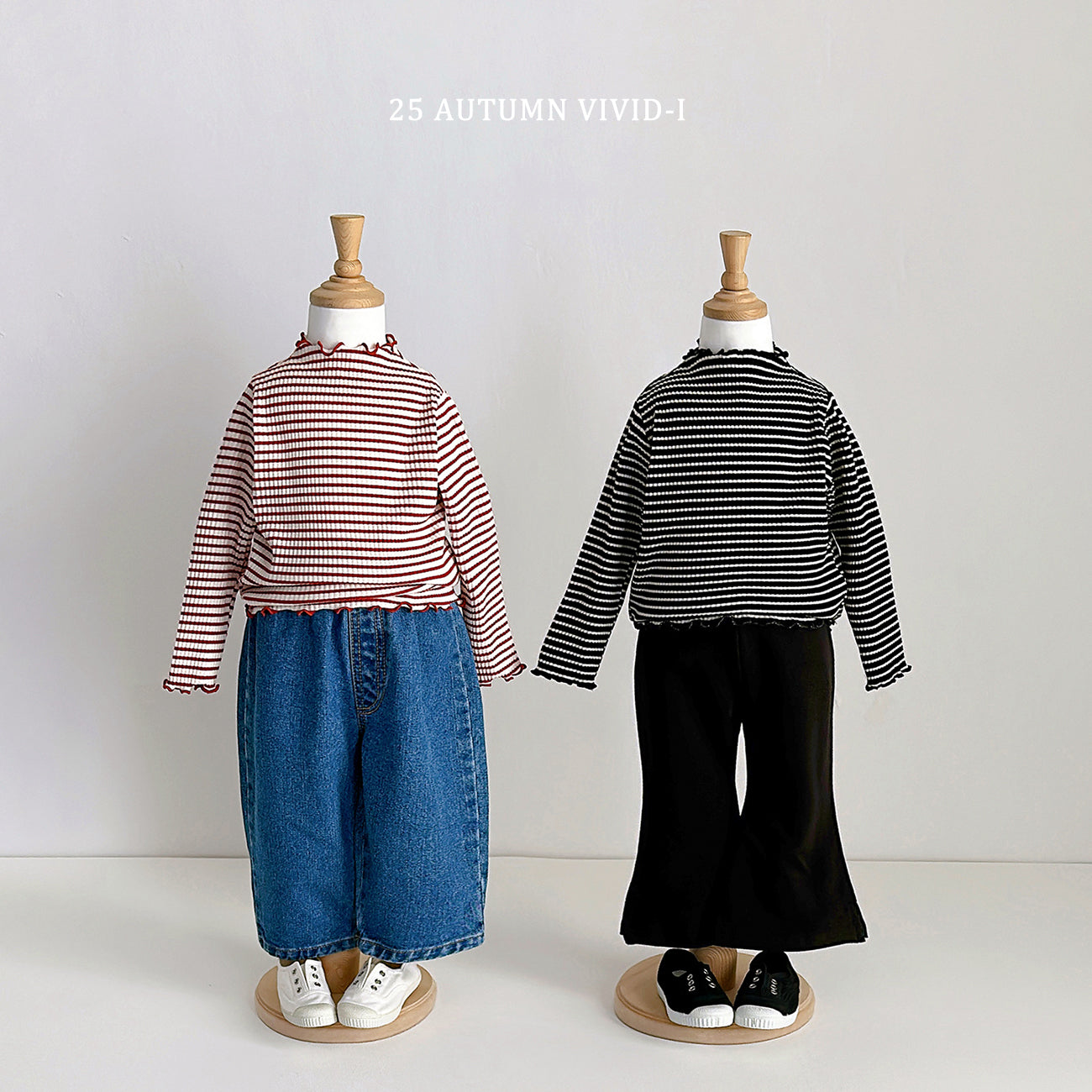 Stripe Ribbed Loose-fit T-shirt