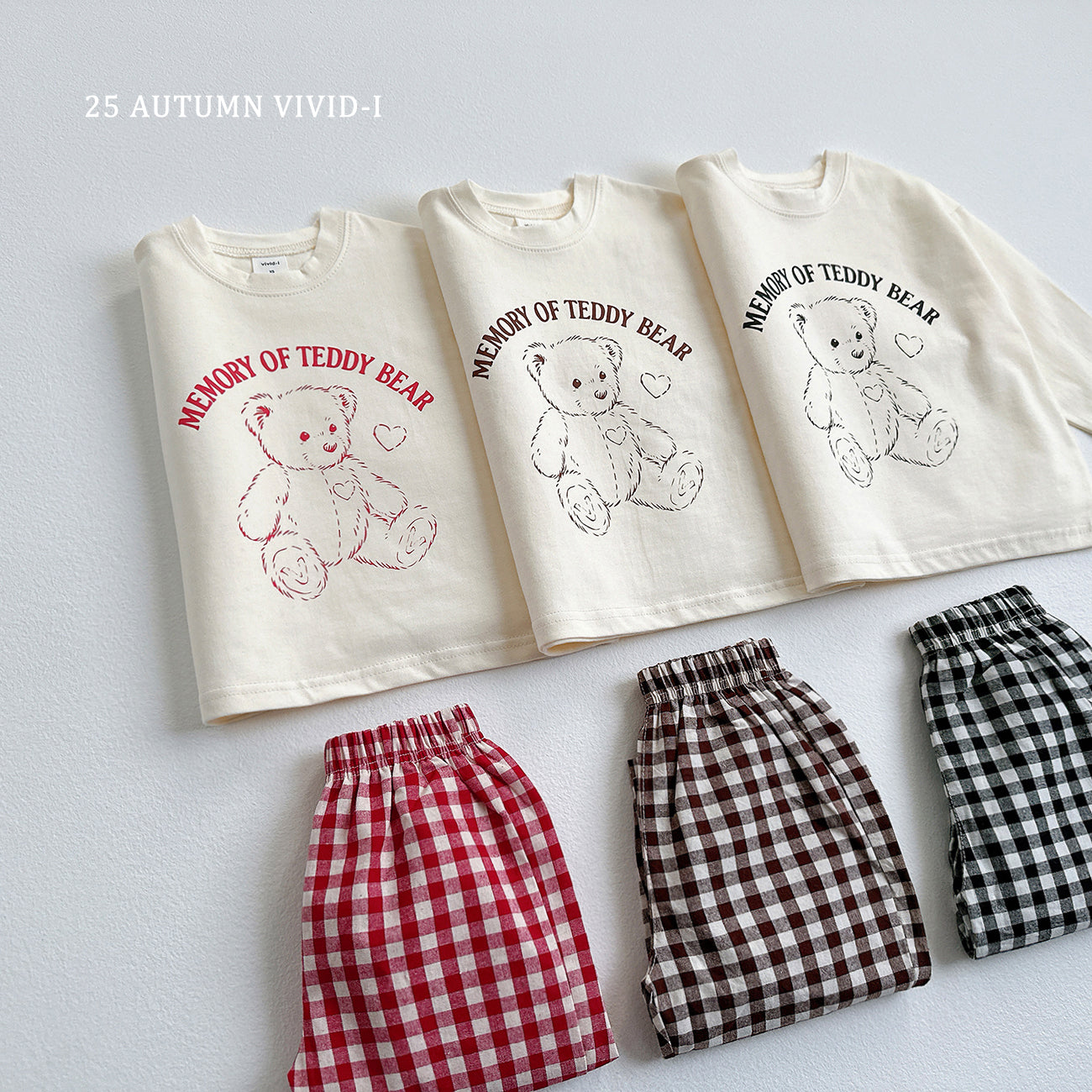 Bear Check Set (Top + Bottom)