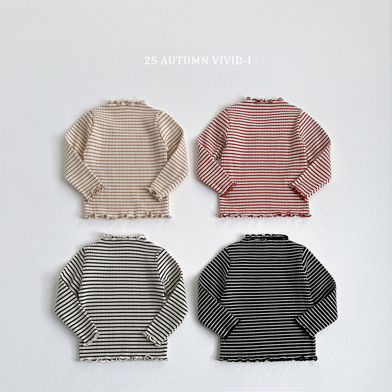 Stripe Ribbed Loose-fit T-shirt