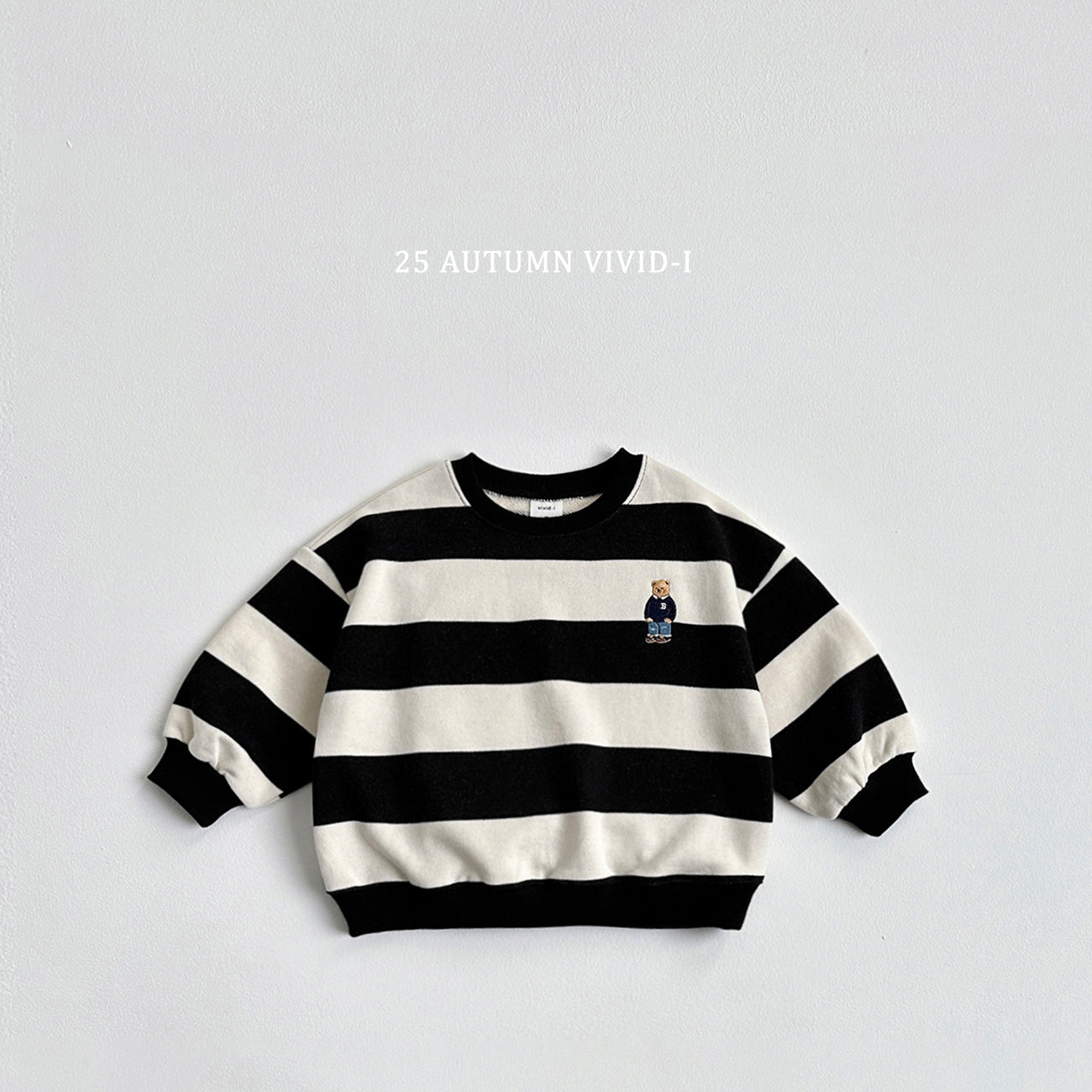 Bold Stripe Bear Sweatshirt
