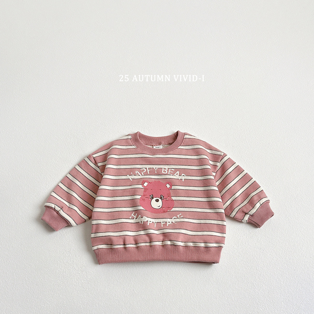 Happy Bear Stripe Sweatshirt