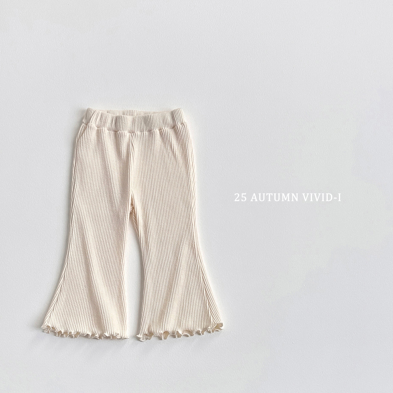 Ribbed Loose-fit Flared Pants