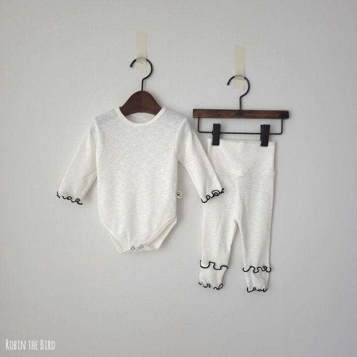 Modal Frill Bodysuit Set