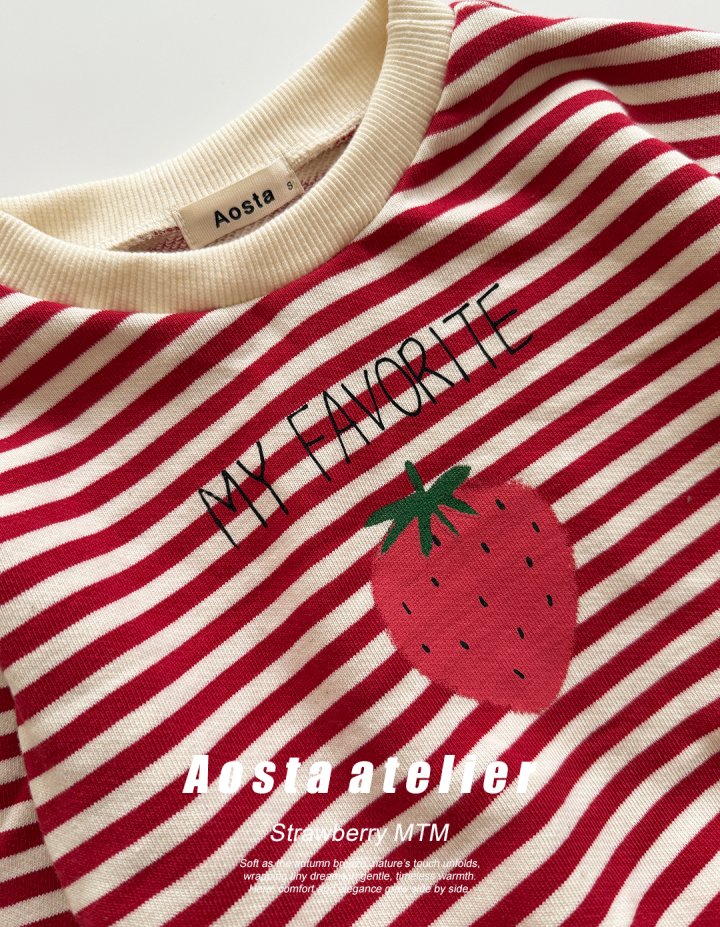 Red Striped Strawberry Sweatshirt