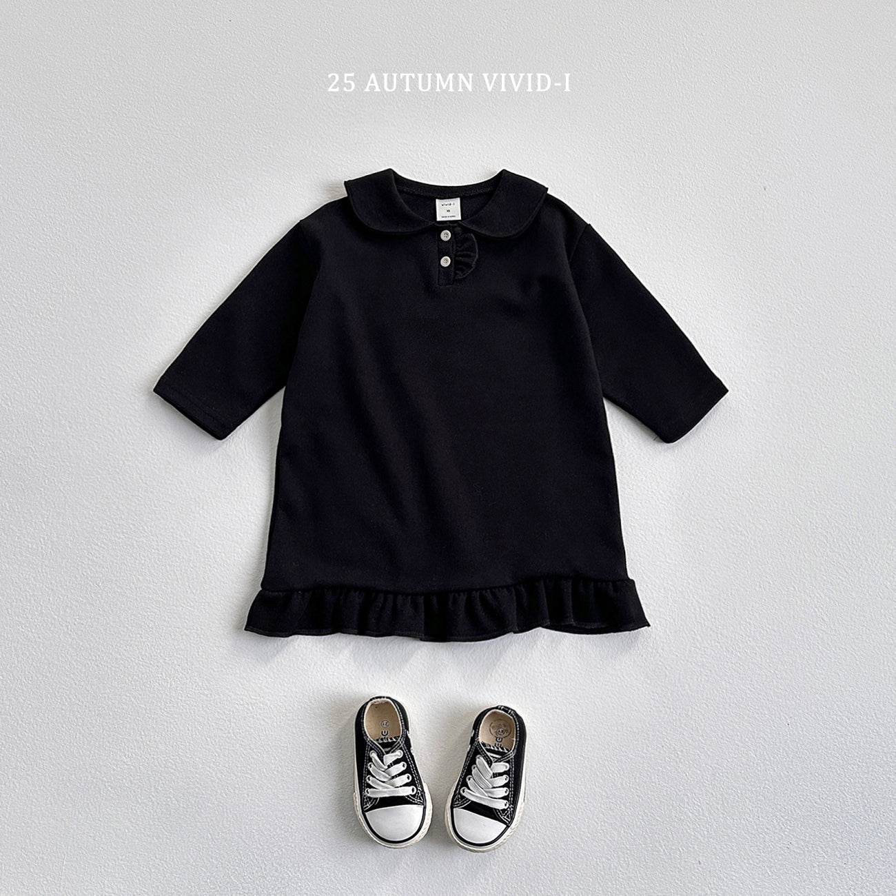 Button Frill Dress