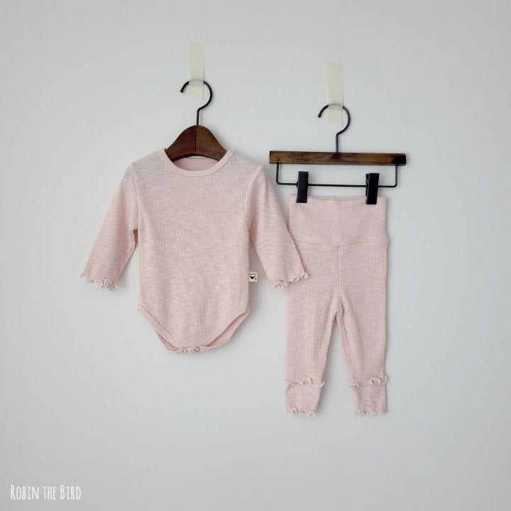Modal Frill Bodysuit Set