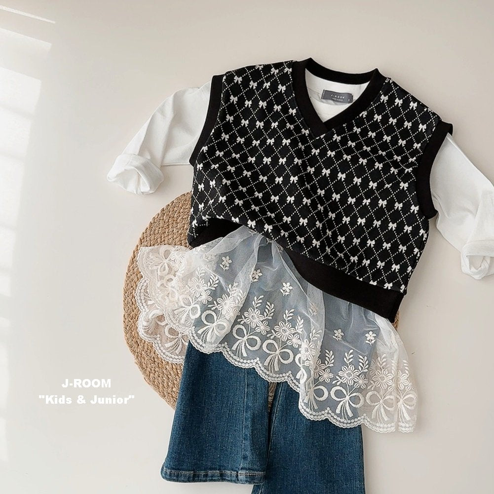 Punching Lace Long Tee