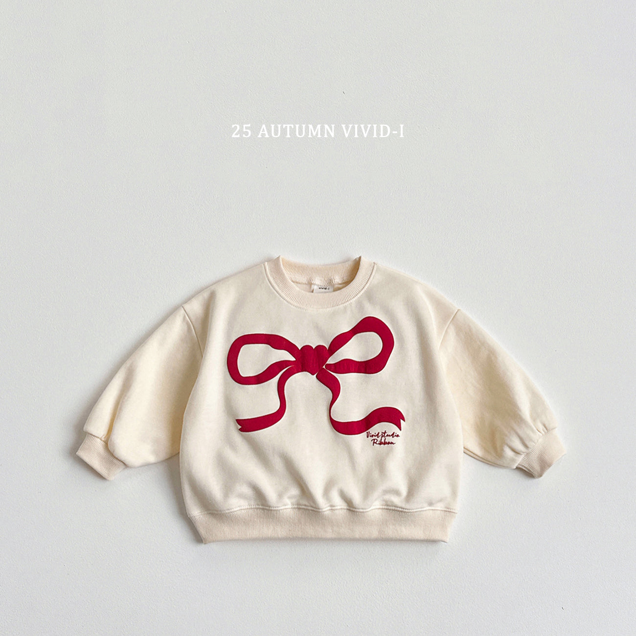 Ribbon Embossed Sweatshirt