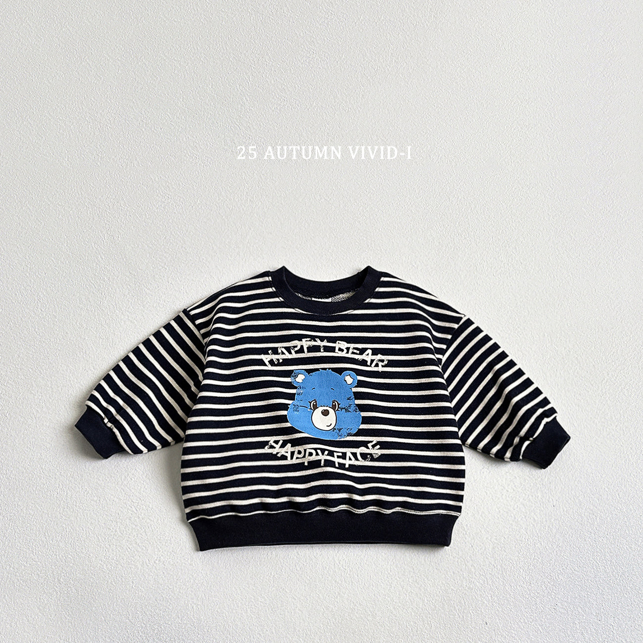 Happy Bear Stripe Sweatshirt