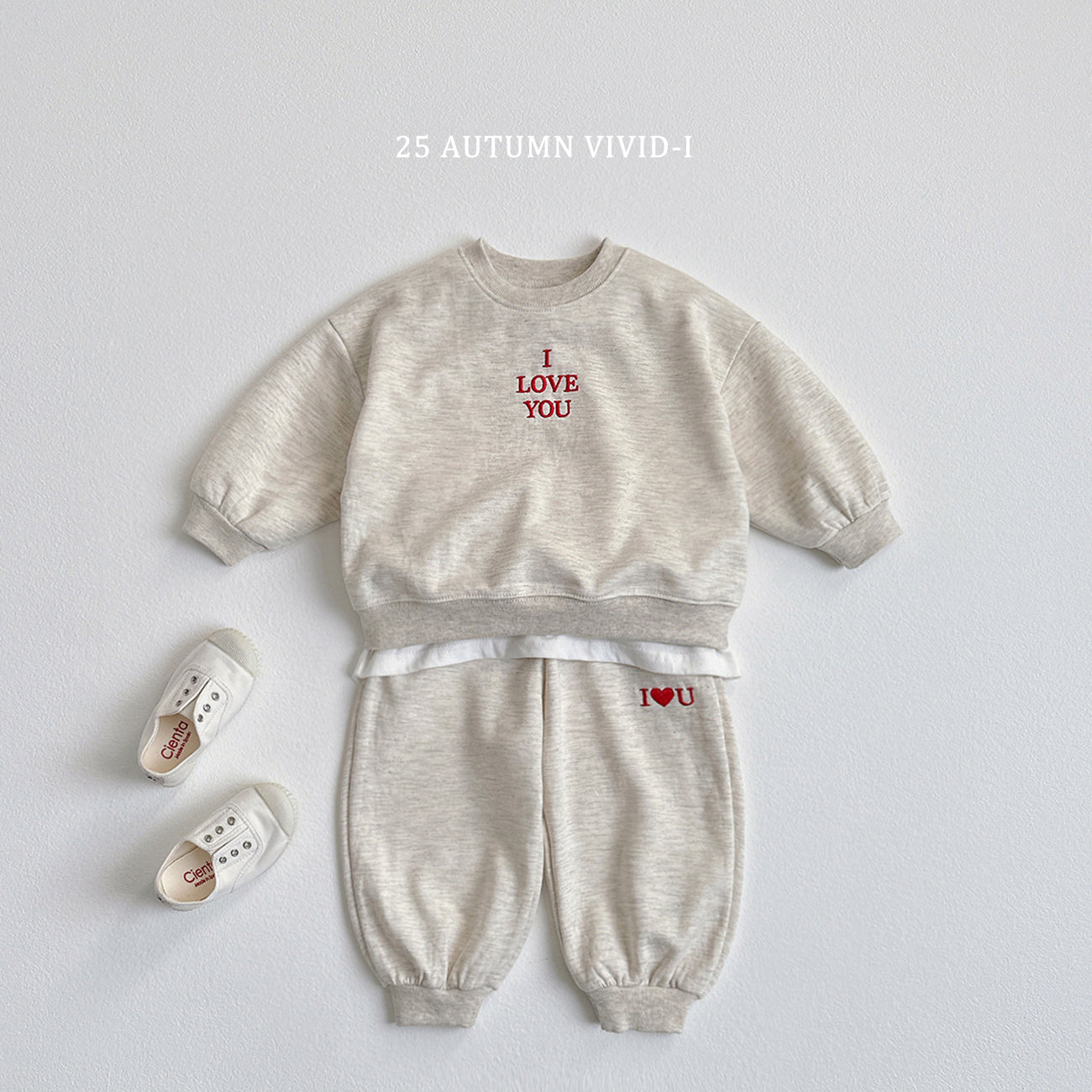 Love Embroidery Set (Top + Bottom)