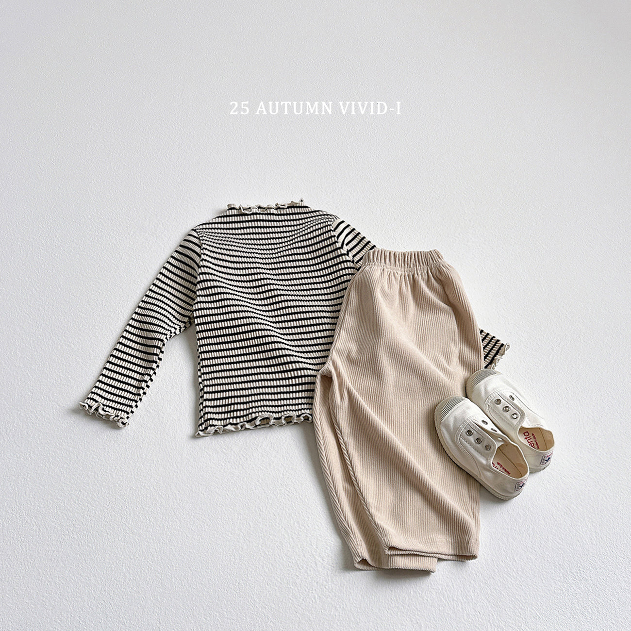 Stripe Ribbed Loose-fit T-shirt