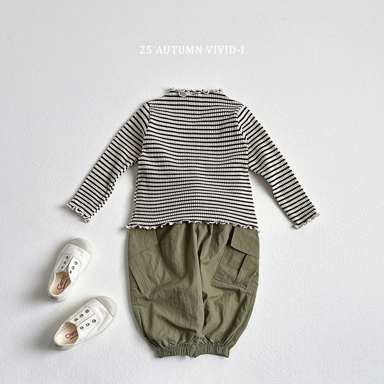 Stripe Ribbed Loose-fit T-shirt