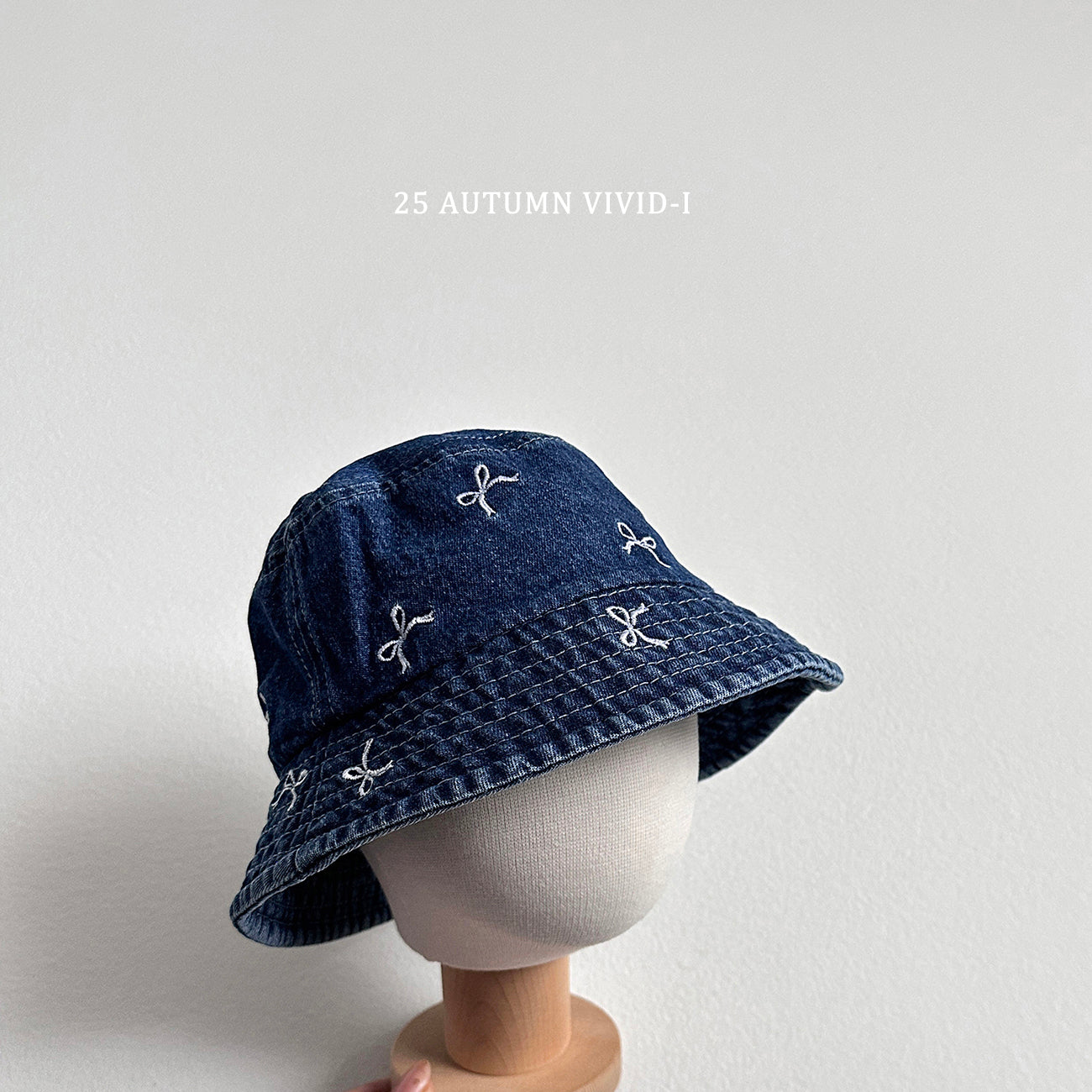 Ribbon Denim Bucket Hat