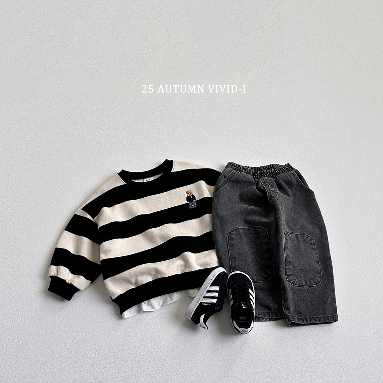 Bold Stripe Bear Sweatshirt