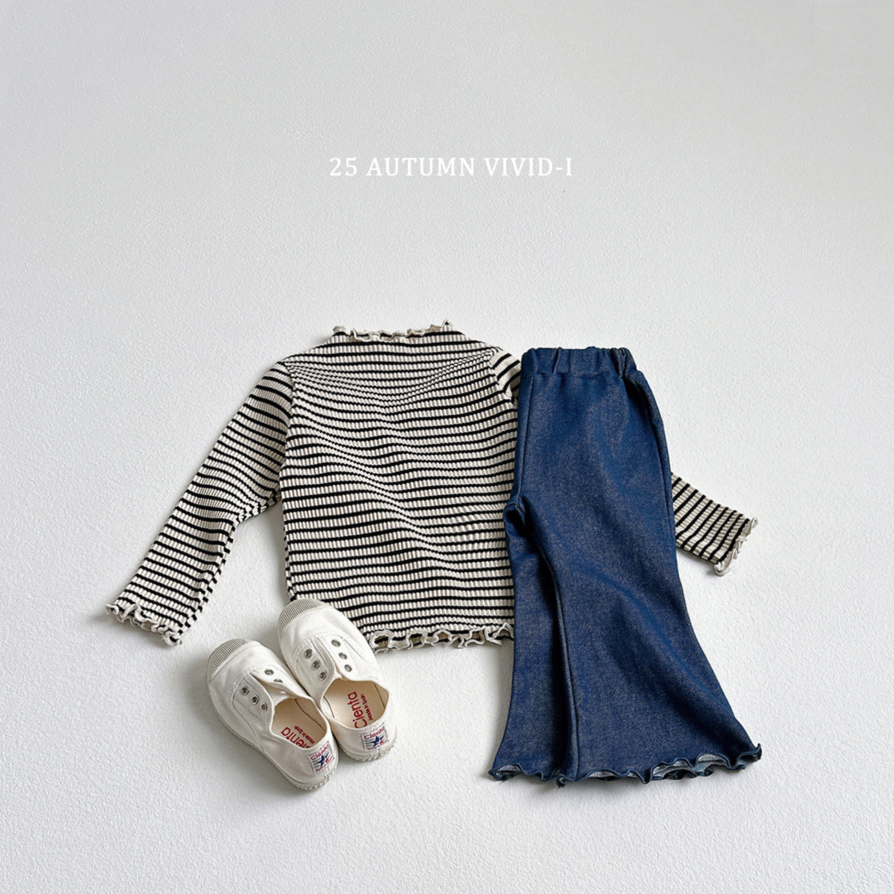 Stripe Ribbed Loose-fit T-shirt