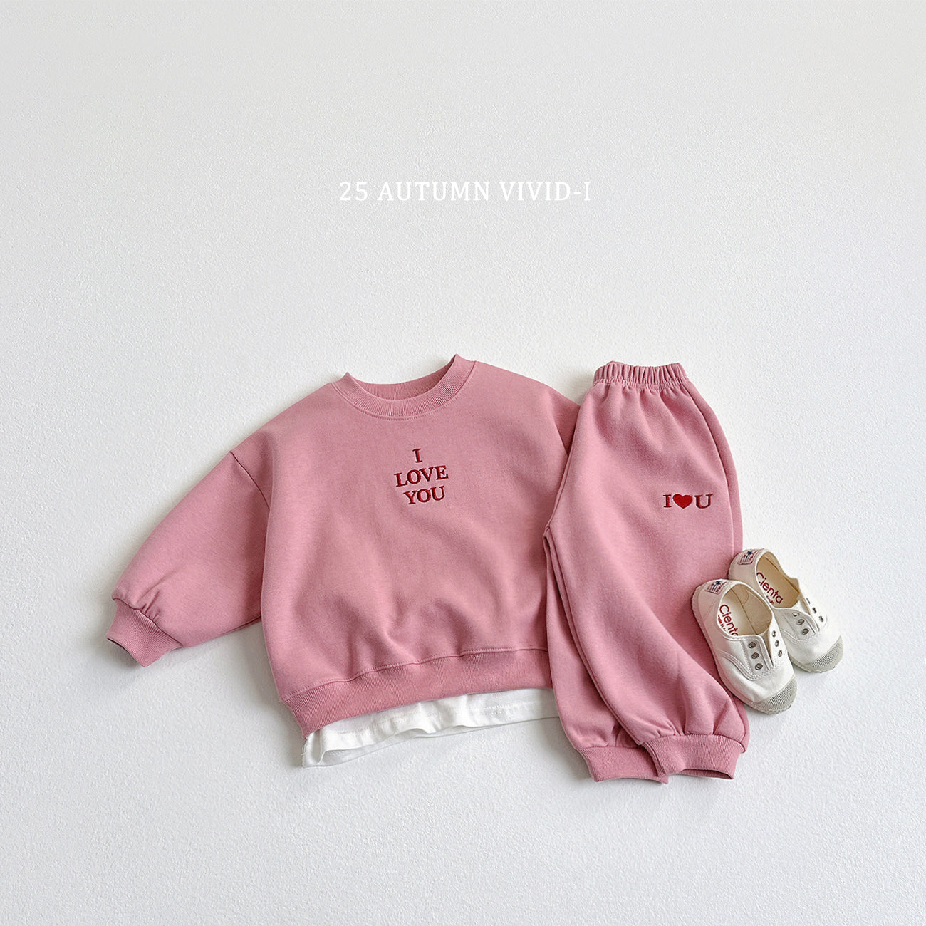 Love Embroidery Set (Top + Bottom)