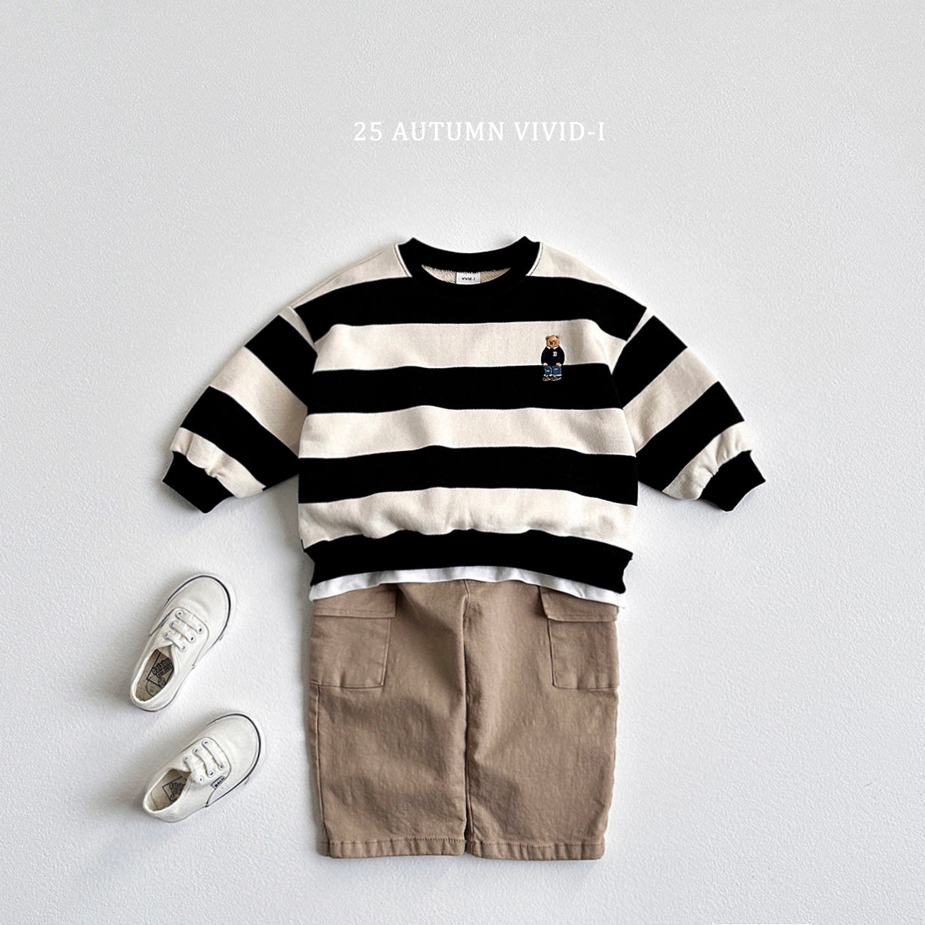 Bold Stripe Bear Sweatshirt