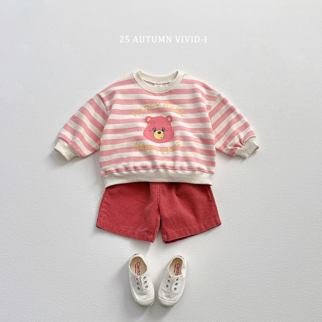 Happy Bear Stripe Sweatshirt