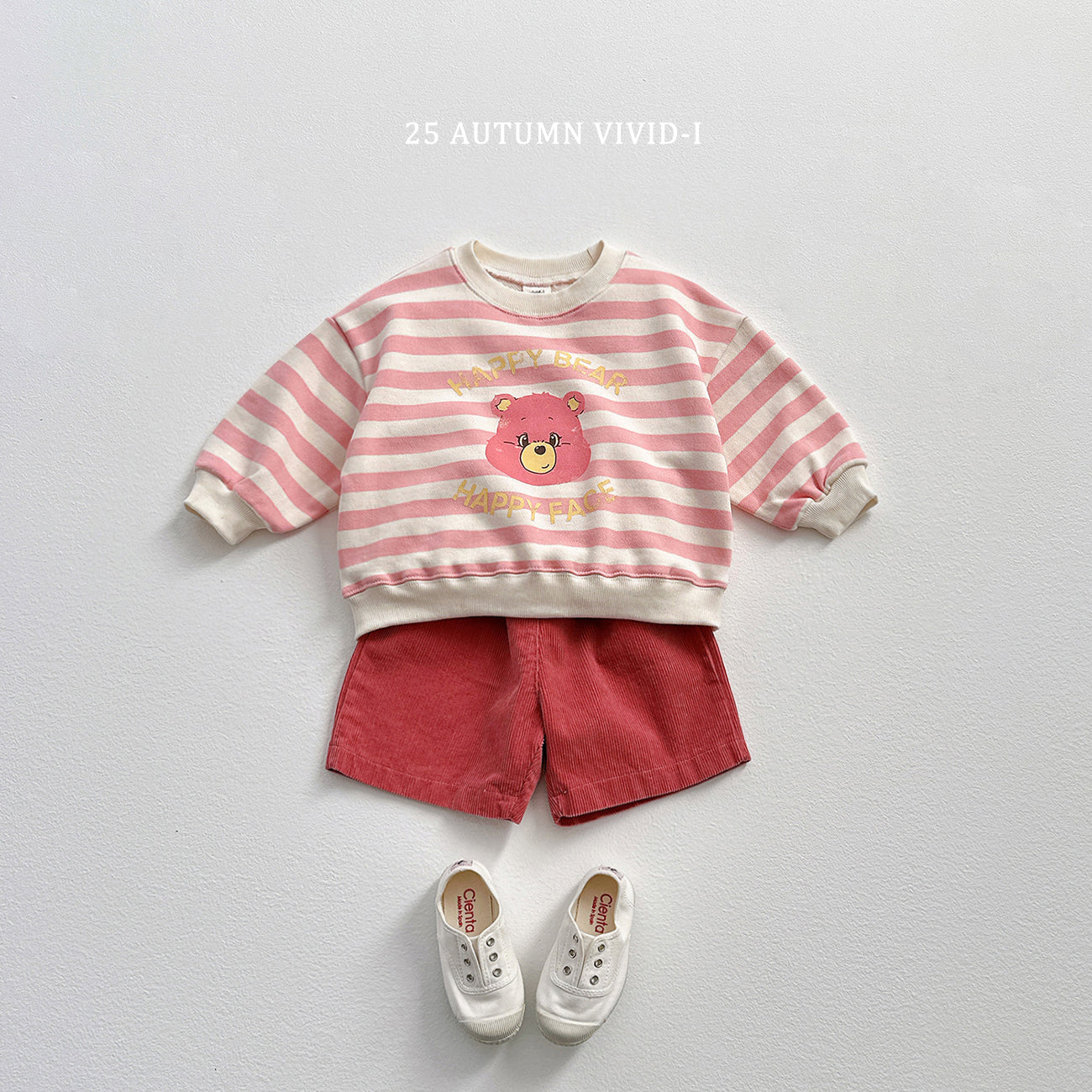 Happy Bear Stripe Sweatshirt