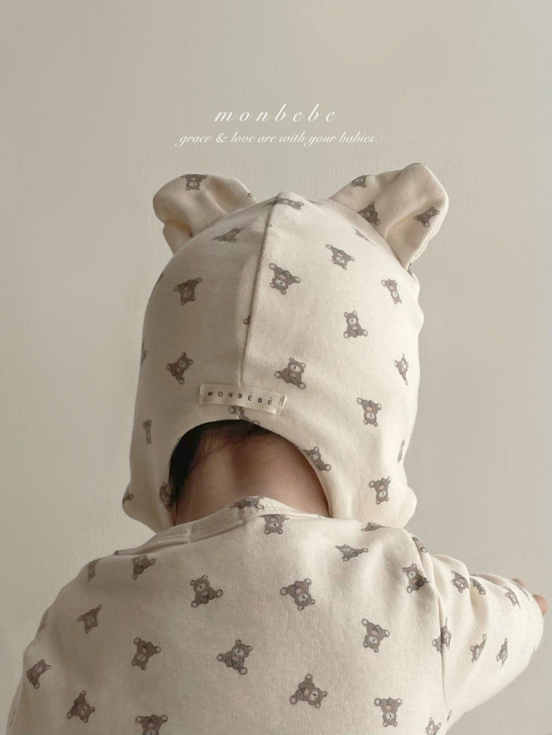 Print Bear Bunny Suit (with Bonnet)