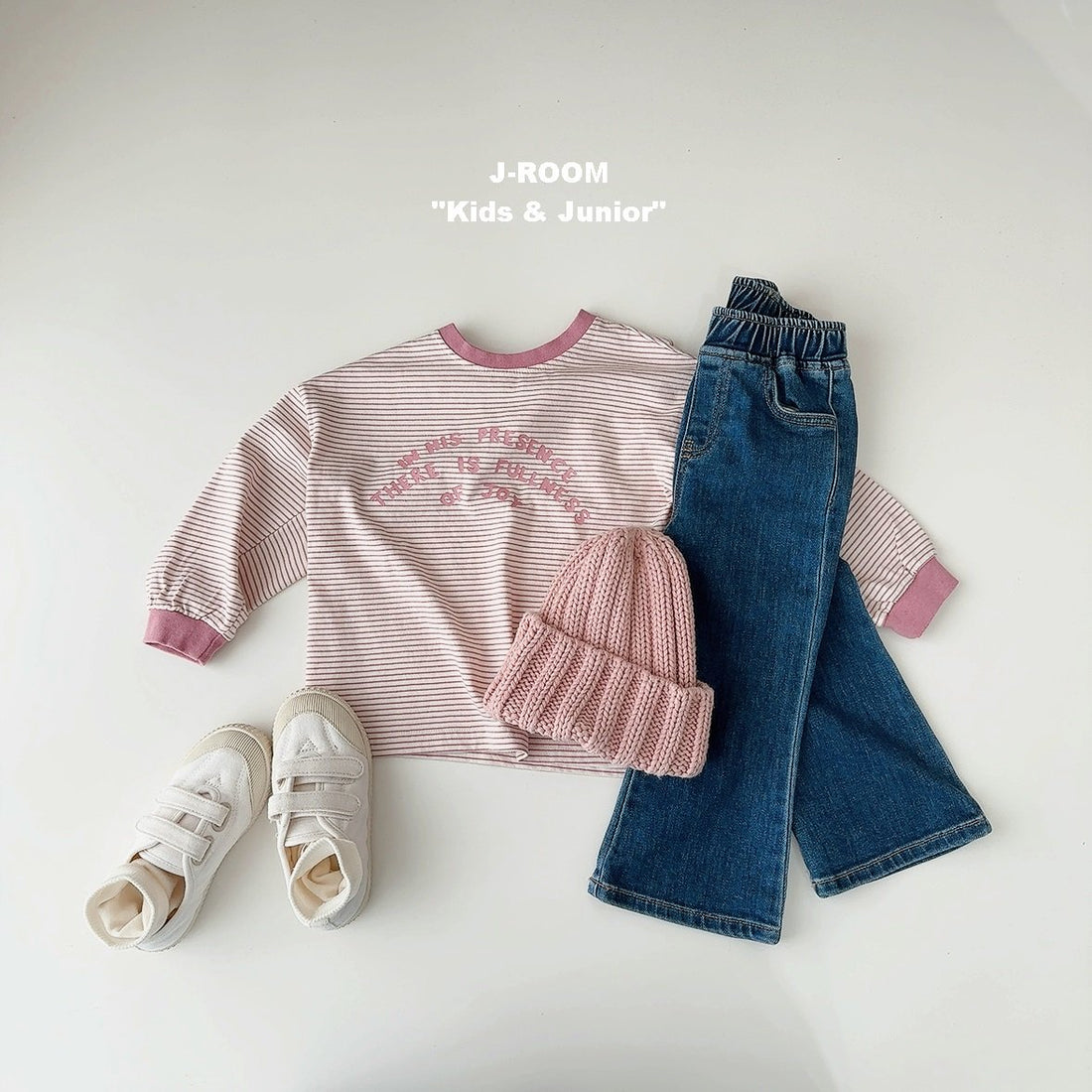 Ribbed Stripe Print Tee