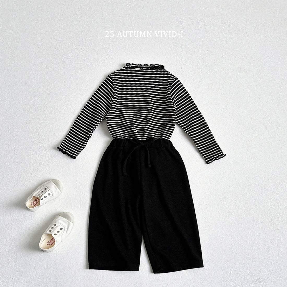 Stripe Ribbed Loose-fit T-shirt