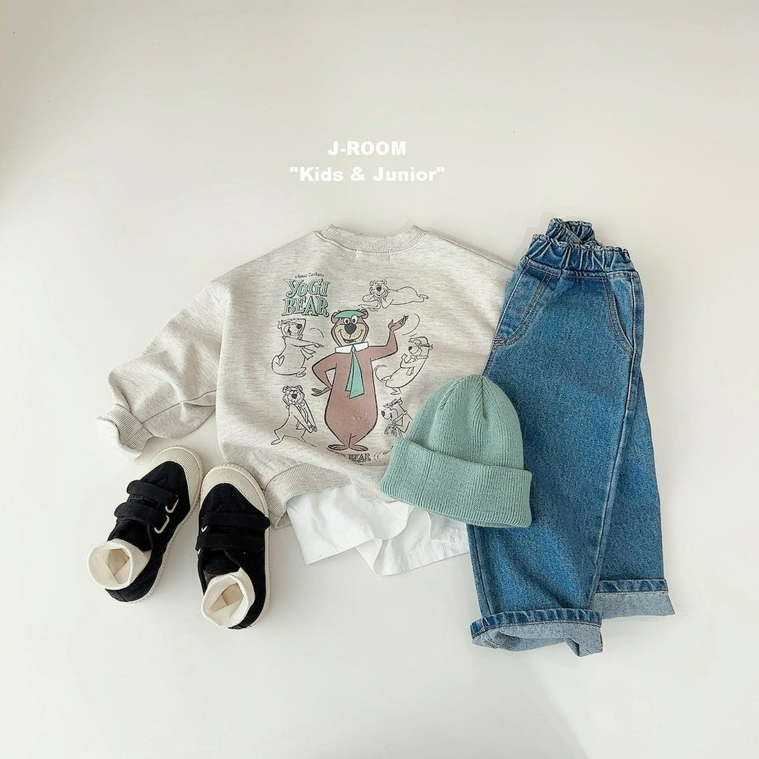 Point Label Wide Denim Pants