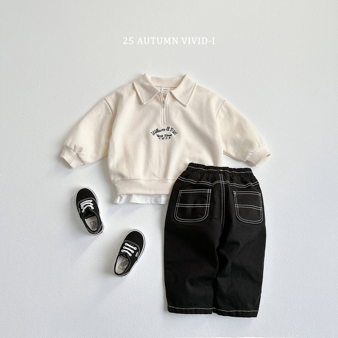 Embroidery Anorak Sweatshirt