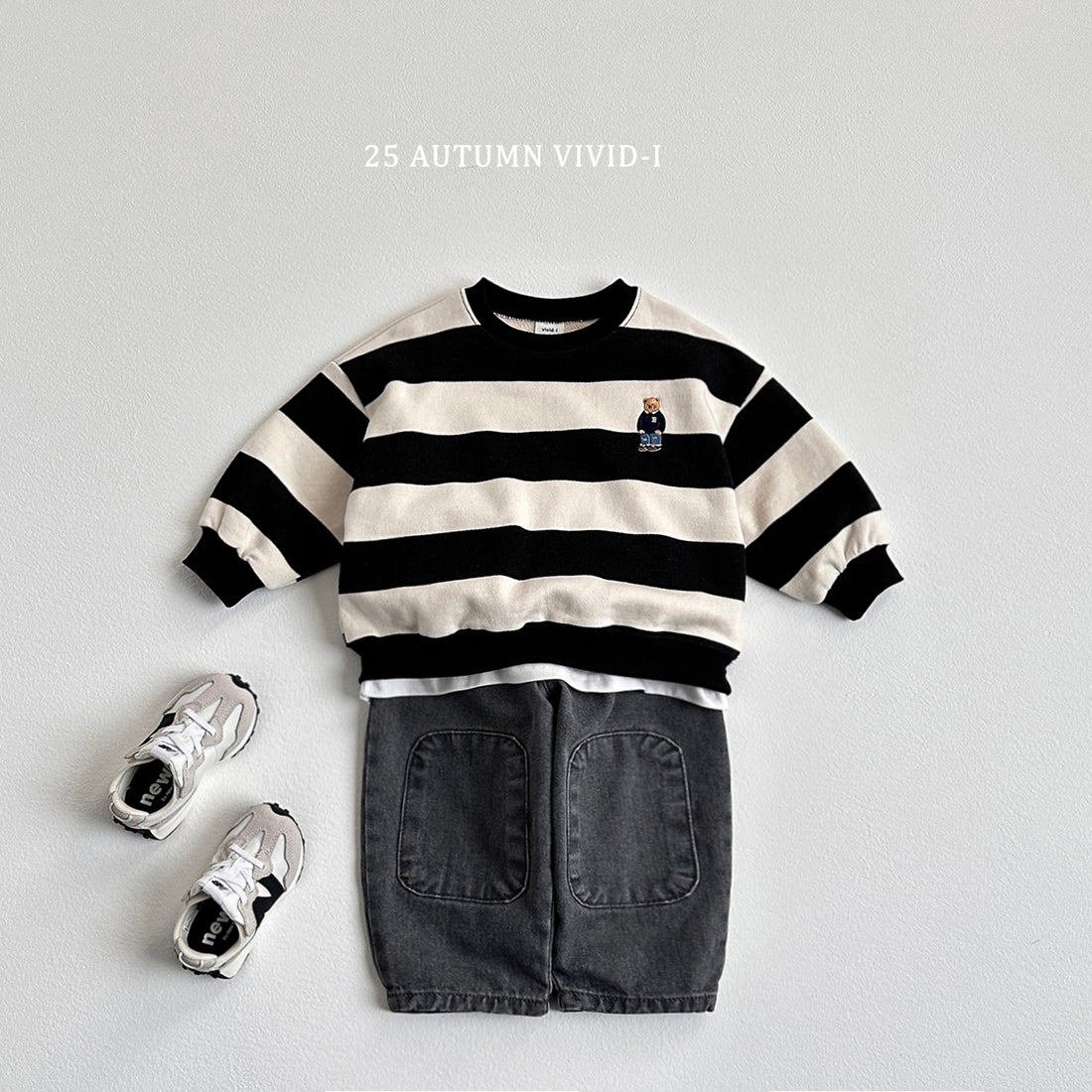 Bold Stripe Bear Sweatshirt