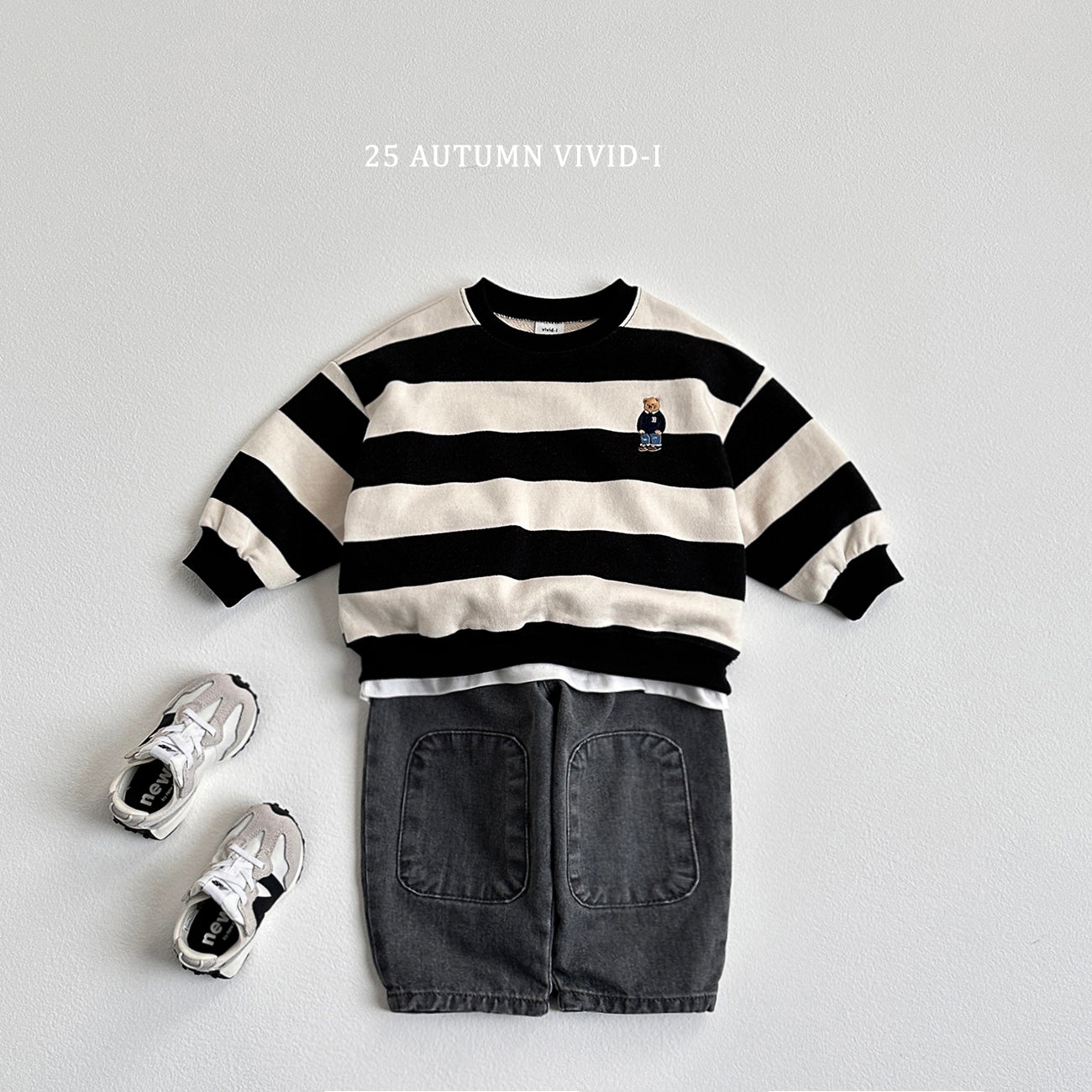 Bold Stripe Bear Sweatshirt