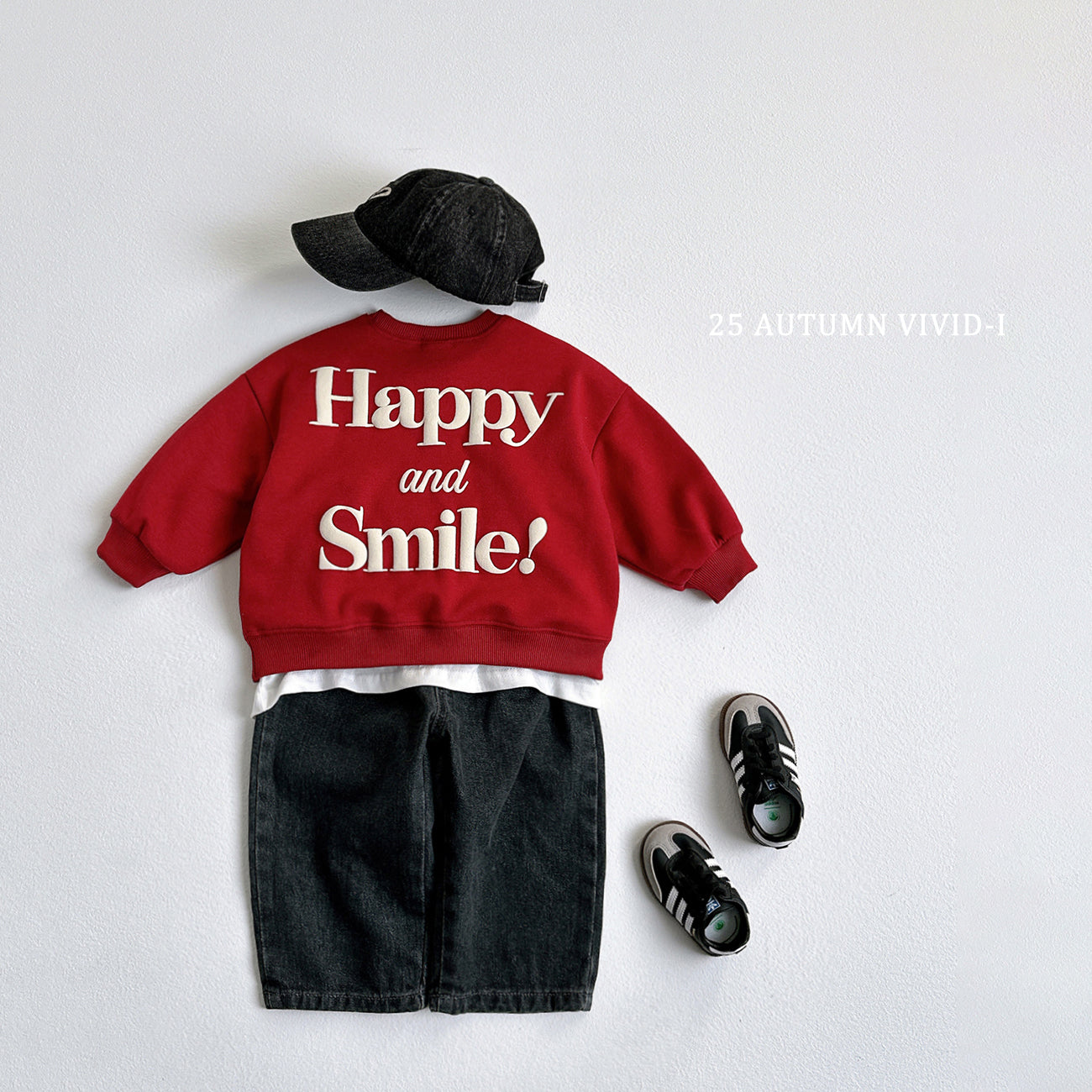 Happy Embossed Sweatshirt