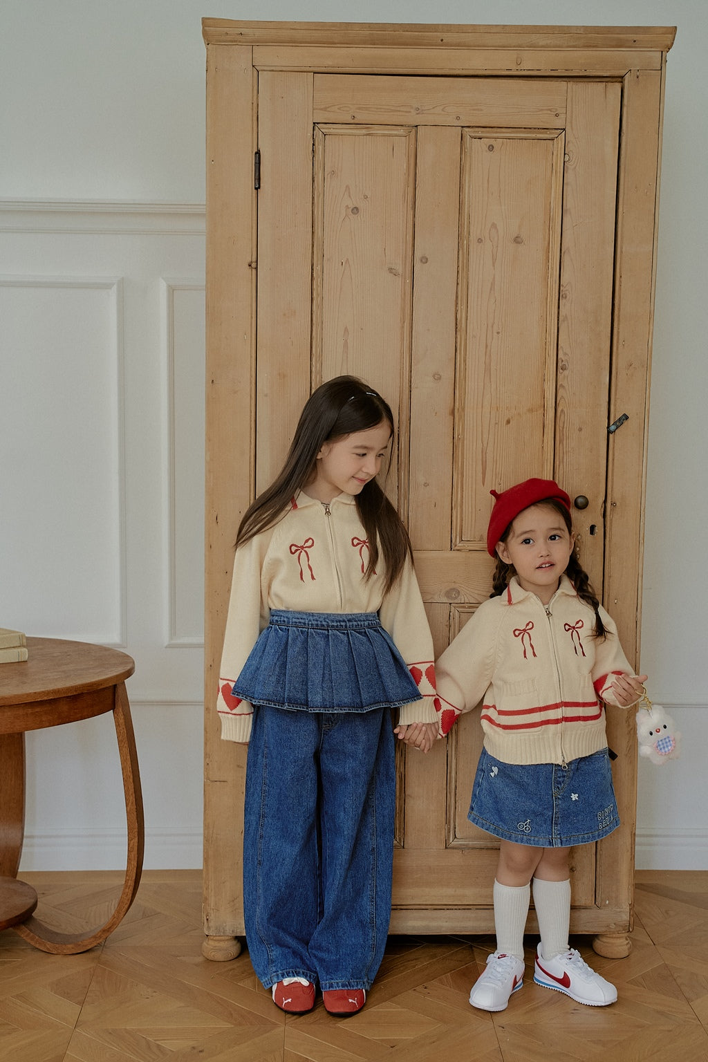 Pleated Denim Pants