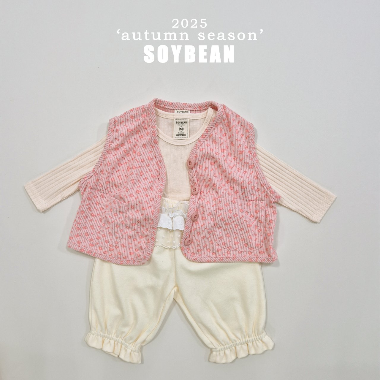 Corduroy Flower Vest