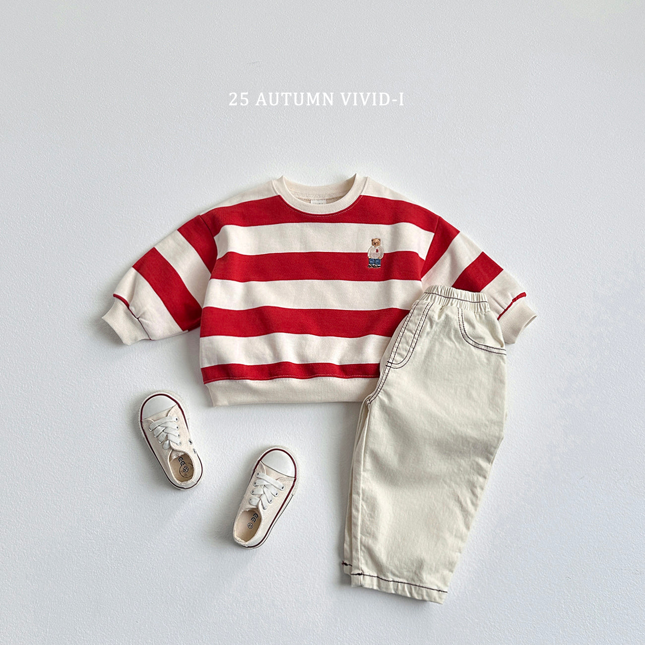Bold Stripe Bear Sweatshirt