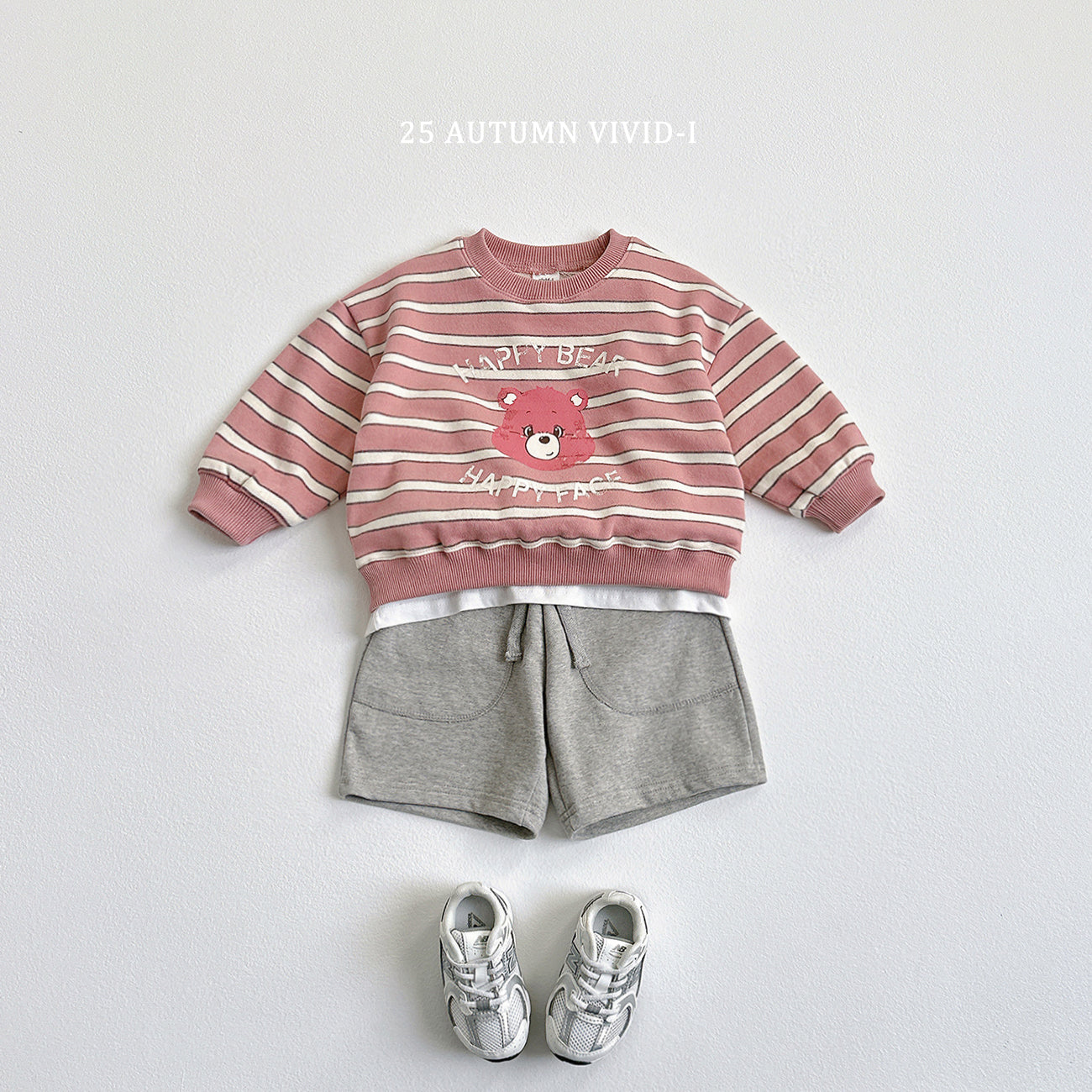 Happy Bear Stripe Sweatshirt